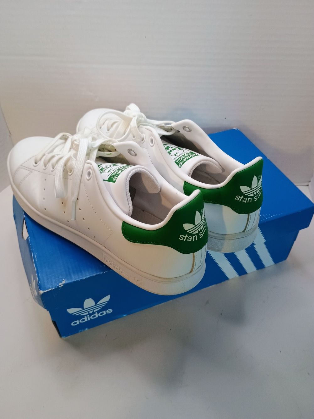 Adidas Originals Stan Smith OG Athletic Tennis Shoes White Green Mens Size 11 - Picture 2 of 5